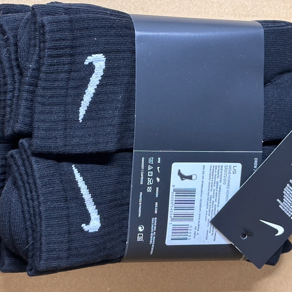 Nike Black Athletic Crew Socks